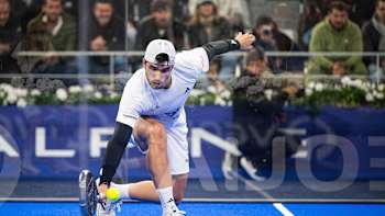 In 2024, Alejandro Galán competes at Roland-Garros stadium, Paris