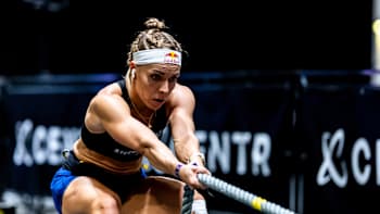 Elite athlete Ida Mathilde Steensgaard competes in the HYROX Major Elite 15 event in Hong Kong on November 22, 2024, showcasing incredible strength and focus