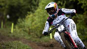 Valentina Holl at UCI Mountain Bike World Cup on May 18, 2025 in Bielsko-Biala, Poland   