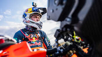 Matthias Walkner of Austria seen during the second off-road day at Red Bull Romaniacs in Sibiu, Romania on July 24, 2025