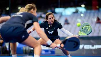 Ariana Sanchez and Paula Josemaria at the Gijon Premier Padel P2 in Palacio de Deportes de la Guía on February 27, 2025