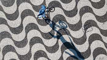 BMX rider aerial view