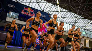 The Elite 15 competitors kick off at the Hyrox Major in Amsterdam, Netherlands, October 2024
