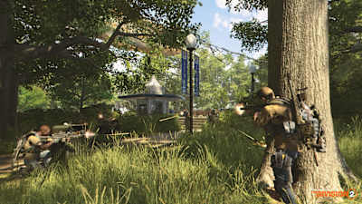 Promotional image of division 2 forest scene