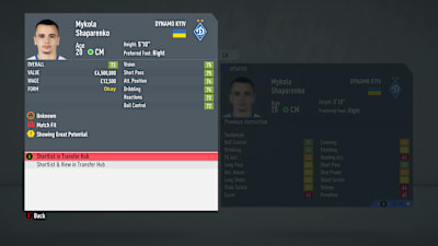 With an overall stat of 73, Mykola Shaparenko can slot right into your team
