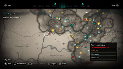 Assassin's Creed Valhalla combat tips - map