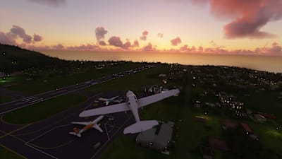 Una captura de pantalla de Flight Simulator.