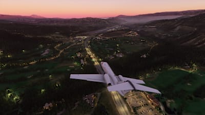 Una captura de pantalla de Flight Simulator.