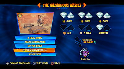 Una captura de pantalla de Crash Bandicoot 4.