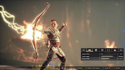 God of War's Photo Mode Interface