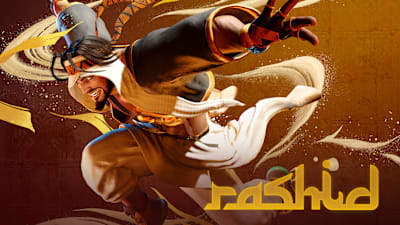 Street Fighter game image featuring the character Rashid.