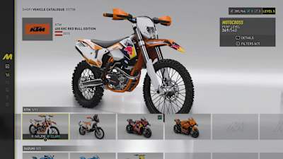 Motos KTM Red Bull en The Crew Motorcross.
