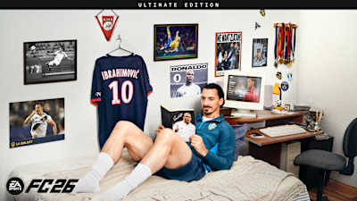 Zlatan Ibrahimovic na capa da Ultimate Edition do EA Sports FC 26.
