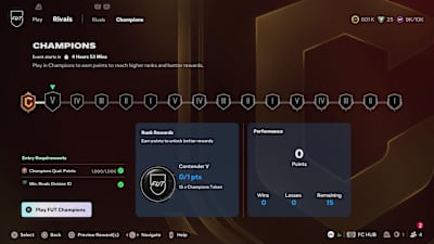 A screenshot of FUT Champions in EA Sports FC 27.