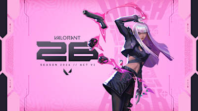 A graphic showing new Agent Hush in VALORANT.