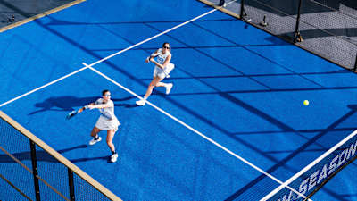 Delfina Brea Senesi and Gemma Triay Pons during the semi finals of the Premier Padel Riyadh Season P1 , Saudi Arabia on February 13, 2026.