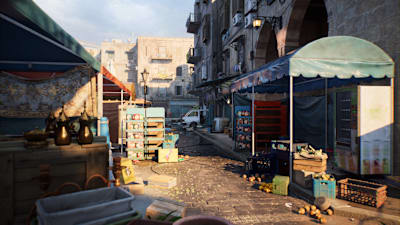 Zrzut ekranu z Battlefield 6 Sezon 3 przedstawia nową mapę Cairo Bazaar