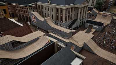 Un'immagine artistica del percorso previsto per il Red Bull District Ride a Groninga, nei Paesi Bassi.