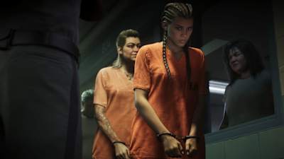  Lucia Caminos in orange prison uniform in Grand Theft Auto VI / GTA 6.