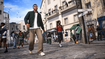 Kylian Mbappé acting as a mentor in FC 27's The Grounds game mode.