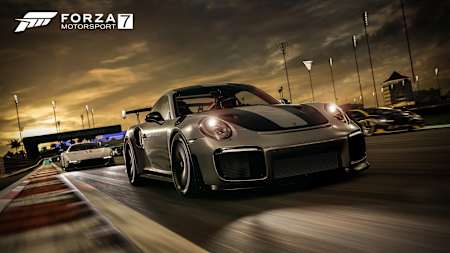 A Porsche racing in Forza Motorsport 7