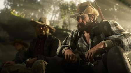 Arthur Morgan sports a bushy beard in Red Dead Redemption 2.