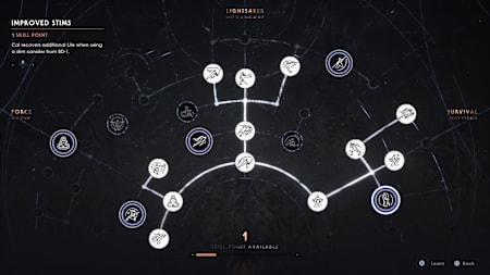 Fallen Order's skill tree will take you all the way to Jedi Master