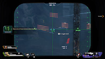 From your spot on the Cage, you'll need to take out some AI prowlers