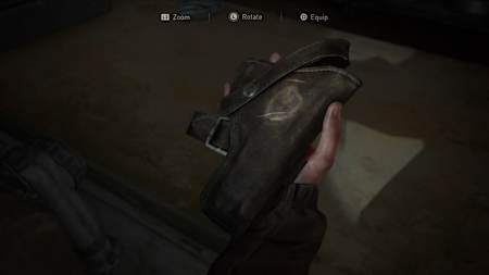 Ce petit holster, étui de The Last of Us Part II, vous rendra de fiers services, puisqu'avec lui, vous pourrez switcher rapidement d'une arme de poing à l'autre.