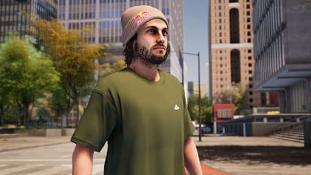 A screenshot of Torey Pudwill in Session: Skate Sim.
