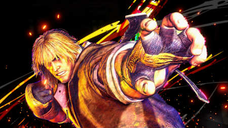 A screenshot of character Ken in action from Street Fighter 6.