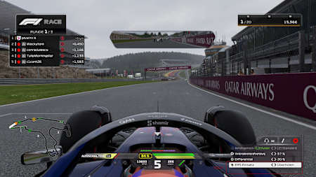 Captura de pantalla del modo F1 World de F1 24 muestra la opción de utilización del ERS en acción.