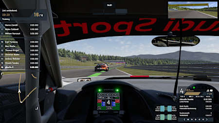 Screenshot from Project Motor Racing shows a GT3 race from the cockpit perspective at the Red Bull Ring.