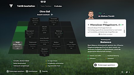 Flügelverteidiger mit Zug nach vorne: Terzić sorgt für Breite im Spiel.