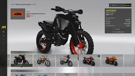 KTM EXC Nighthawk Edition in The Crew Motorfest.