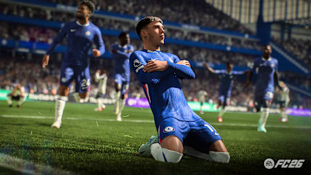 Cole Palmer celebrates a goal in EA Sports FC 26.
