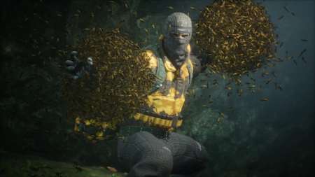 Screenshot aus Metal Gear Solid Delta: Snake Eater zeigt den Bossgegner The Pain.