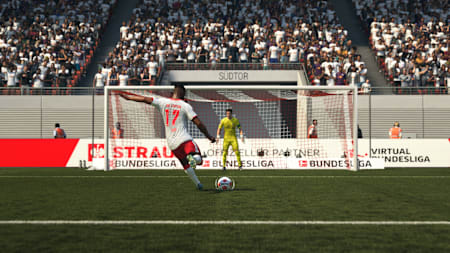 Ridle Baku about to take the penalty in FC 26.