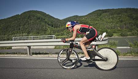 Natascha Badmann performs at the Ironman in St. Poelten, Austria on May 20, 2012. 