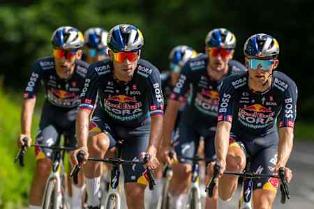 Sechs Fahrer testen die neuen Trikot und Bikes von Red Bull - BORA - hansgrohe.