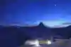 Gornergrat Bahn in Zermatt Switzerland at night