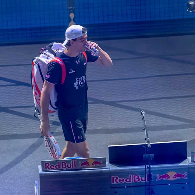 Juan Lebrón competing in the third and fourth place in the Premier Padel 2024 Finals Barcelona, Spain  on December 22, 2024