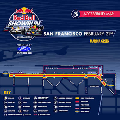 Red Bull Showrun San Francisco Site Map
