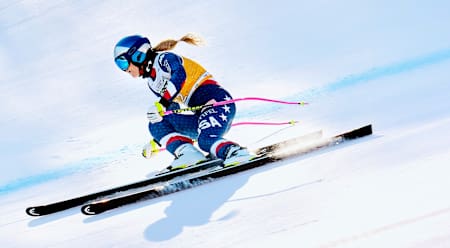 Vonn on a downhill training run before a World Cup race last January, has tons of history on the legendary slopes of Cortina—including her first World Cup podium and a total of 12 professional wins.