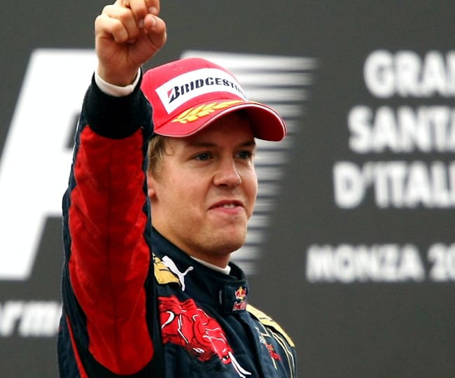Sebastian Vettel driving at Monza during the 2008 Italian Grand Prix