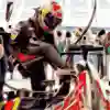 Max Verstappen climbs into his STR9 ahead of FP1