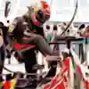 Max Verstappen climbs into his STR9 ahead of FP1