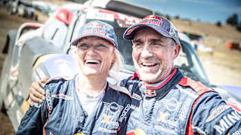 Stephane Peterhansel and Andrea Peterhansel during the Rally Du Maroc
