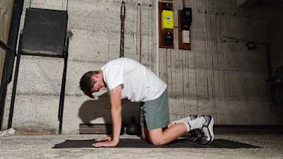 Cat camel builds a good range of motion through the upper back and the shoulders