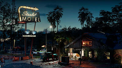 Un motel dans l’état de Leonida, lieu d’action de GTA VI.